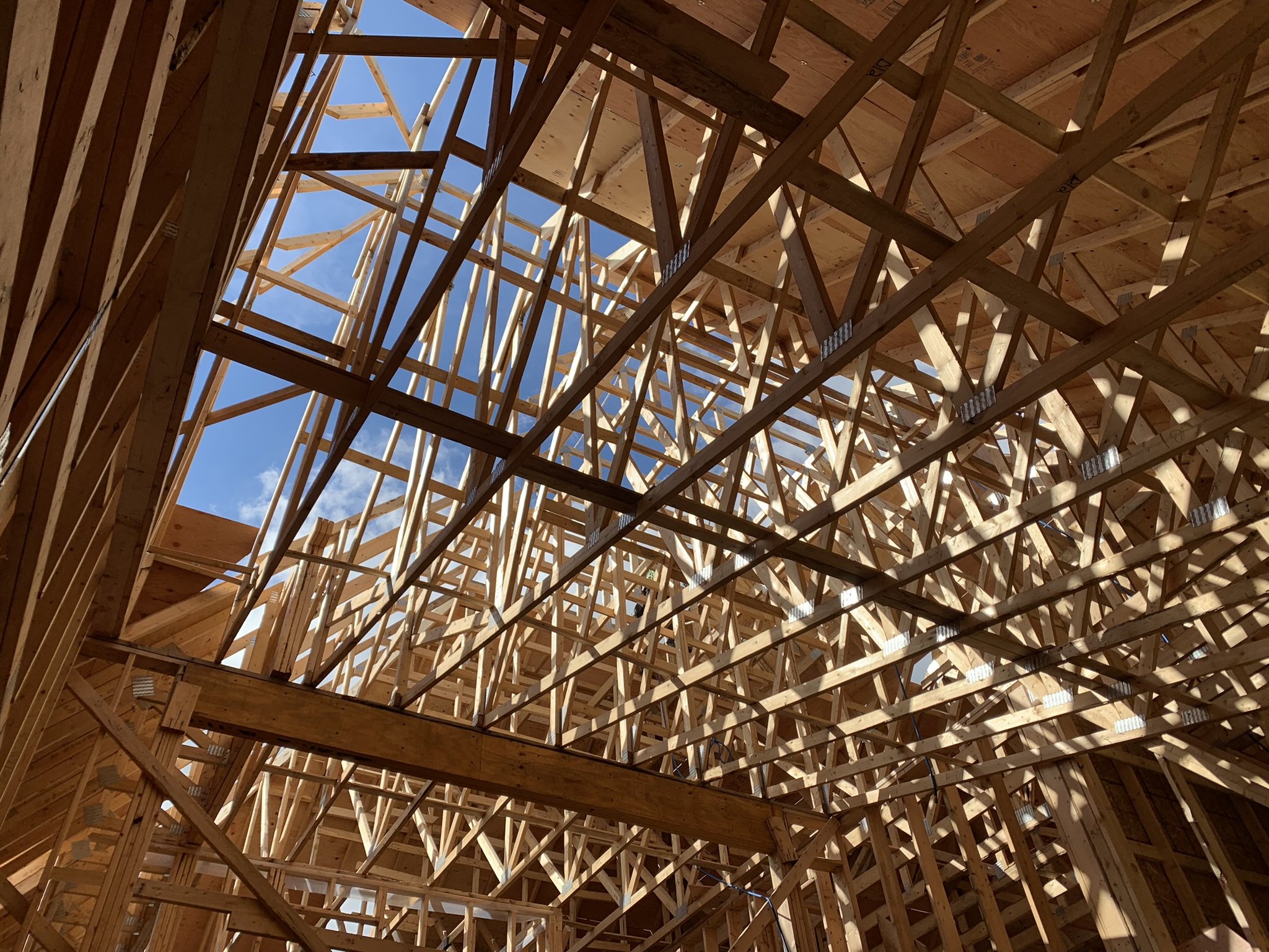Engineered Truss Installation with Crane